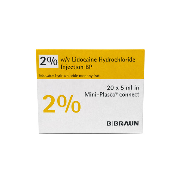 Lidocaine HCL Braun 2% 5ml x 20 (POM)