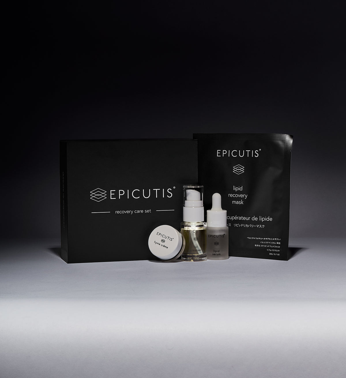 Epicutis Recovery Care Set (Lipid Serum 10ml + Hyvia Crème 5ml + Oil Cleanser 15ml + Lipid Recovery Face Mask 20g)