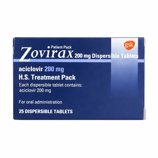 Zovirax 200mg Dispersible Tablets 25 (POM)