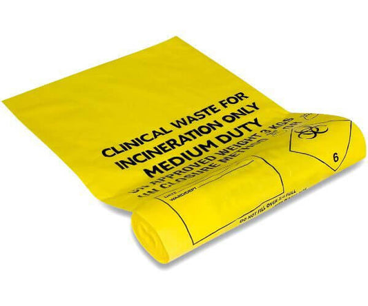 Clinical Waste Bags 30L Medium Duty 1 x 50 bags