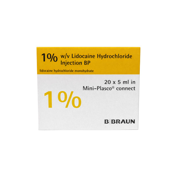 Lidocaine HCL 1% 5ml Braun x 20 (POM)