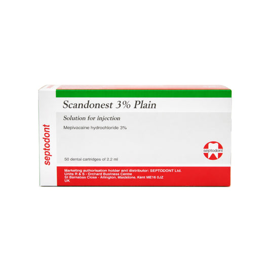 Scandonest 3% Plain Soln. for Inj. 50x2.2ml (ULM)