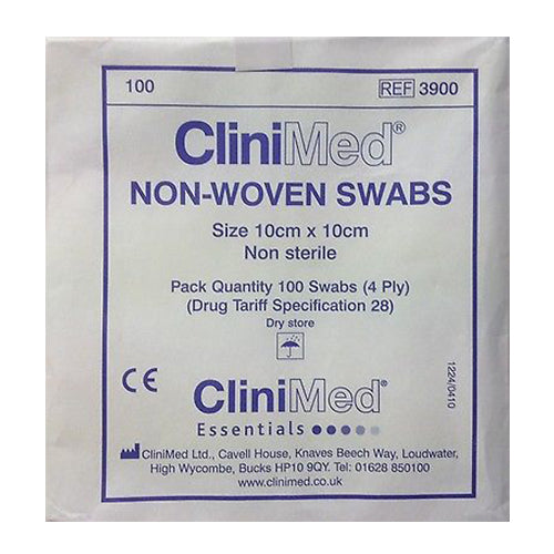 Clinimed 3900 Non Woven Swabs 10x10cm (100)